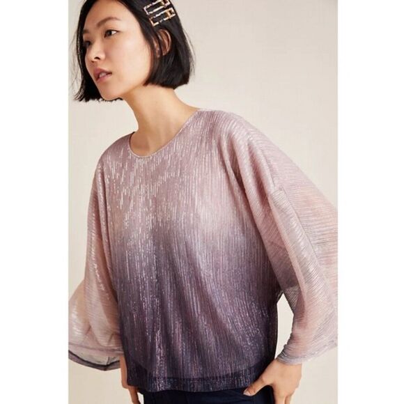 Anthropologie Serena Ombre Top Pink S - Picture 11 of 11